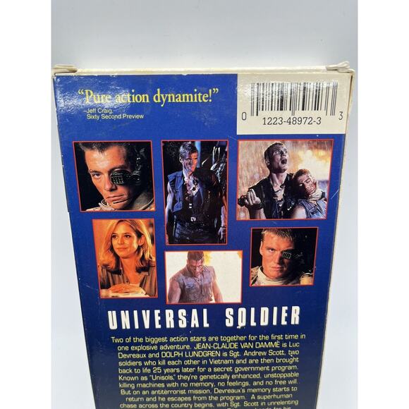 Universal Soldier VHS 1992 Jean-Claude Van Damme Dolph Lundgren Pre Owned - Picture 6 of 6